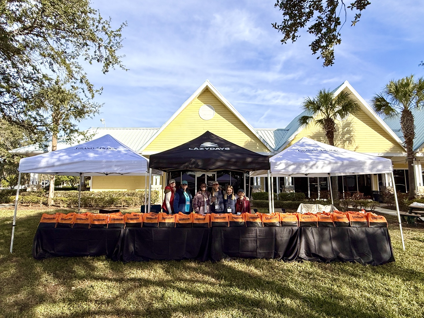 Registration table at the Tampa Campout arrival day